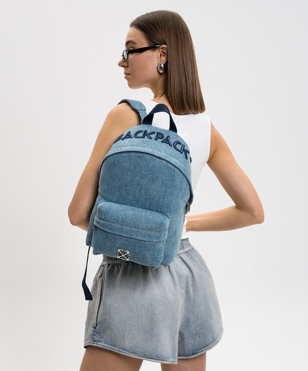 Off-White Синій рюкзак Jitney OWNB004F25DEN001 зображення 2