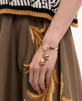 La DoubleJ Золотистий браслет Lady Scarab з підвісками BAC0015MET002SOLID