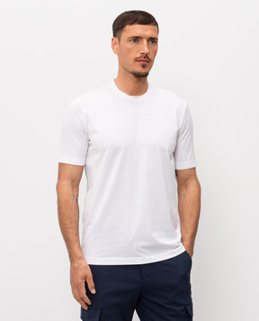 Enrico Mandelli Біла футболка з гравіюванням логотипа 3K027A6035