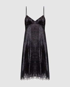 Tom Ford Чорна сукня міні з шовком AB3732FAX1892