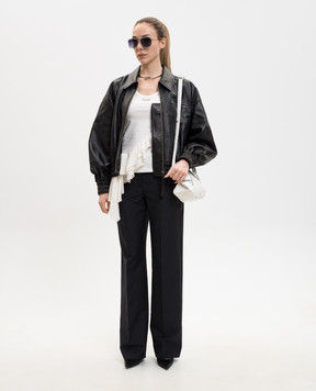 Alexander McQueen Біла майка з рюшами 870702QLAEZ