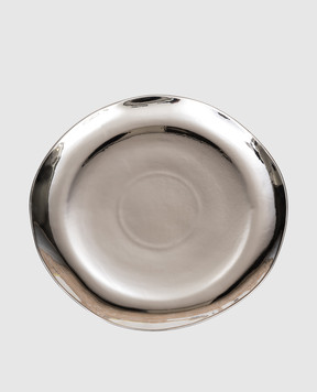 Bitossi Home Срібляста порцелянова сервірувальна тарілка FTB00901
