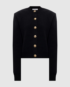 Balmain Черный кардиган из кашемира и шерсти мериноса CA0000000013