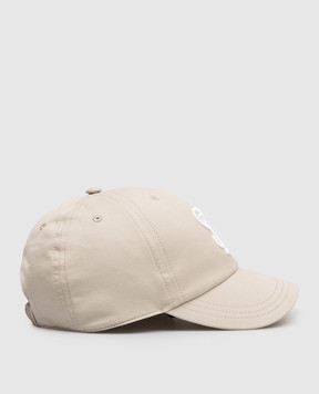 Stefano Ricci Дитяча бежева кепка з вишивкою монограми логотипа YCV610028FCTC800