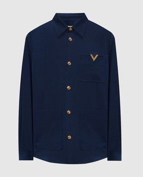 Valentino Синя сорочка з монограмою 8V3CIO11ALS