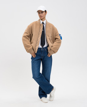 Off-White Синие джинсы с логотип патч 2YA059F25DEN001