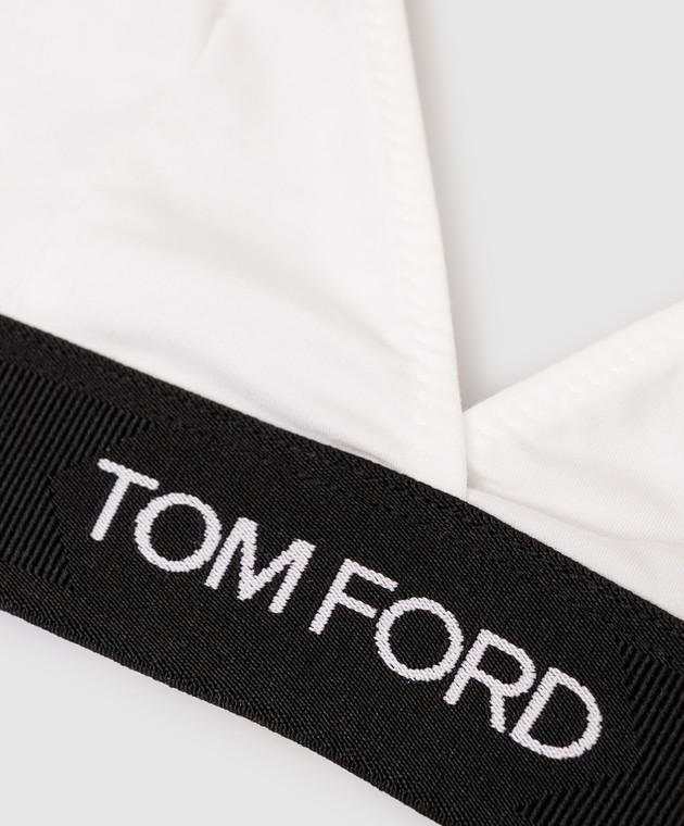 Tom Ford Бралет білого кольору з візерунком логотипа BRJ009JEX011 зображення 3