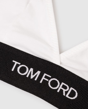 Tom Ford Бралет білого кольору з візерунком логотипа BRJ009JEX011