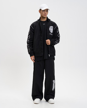 Off-White Чорна футболка з логотипом 44MAA161F5J002