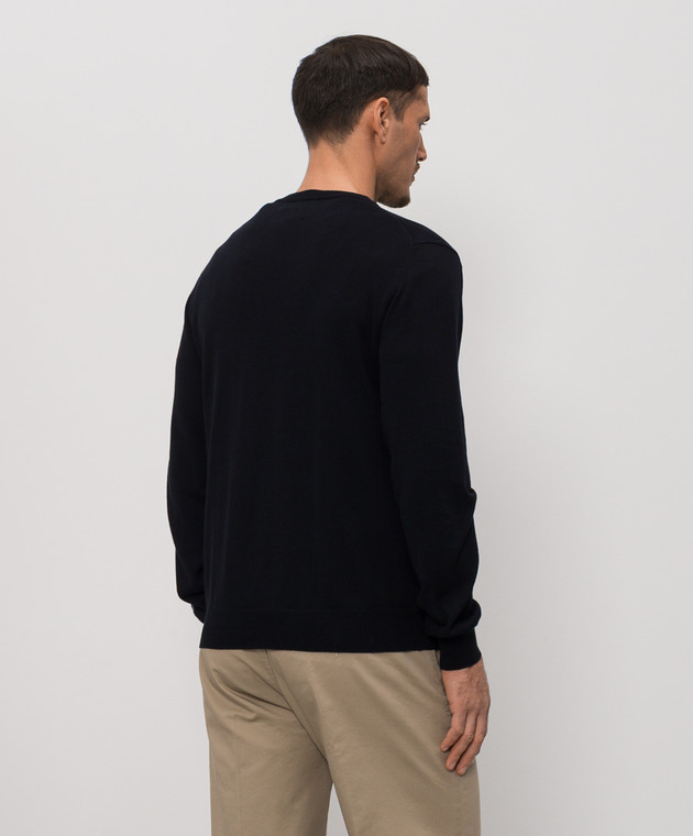 Woolrich Синій джемпер з вишивкою логотипа CFWOKN0331MRUF0787 зображення 4