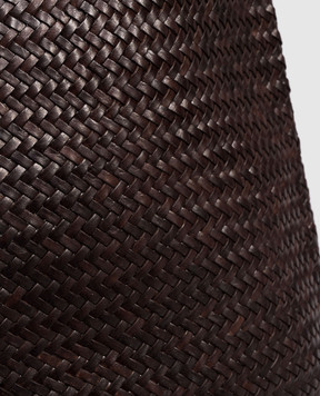 Dragon Коричневая кожаная плетеная сумка Ars Tote DGS68848