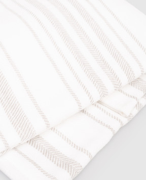 L'Appartement Рушник білого кольору Stripe в смужку STRIPEGAUZEHANDTOWEL