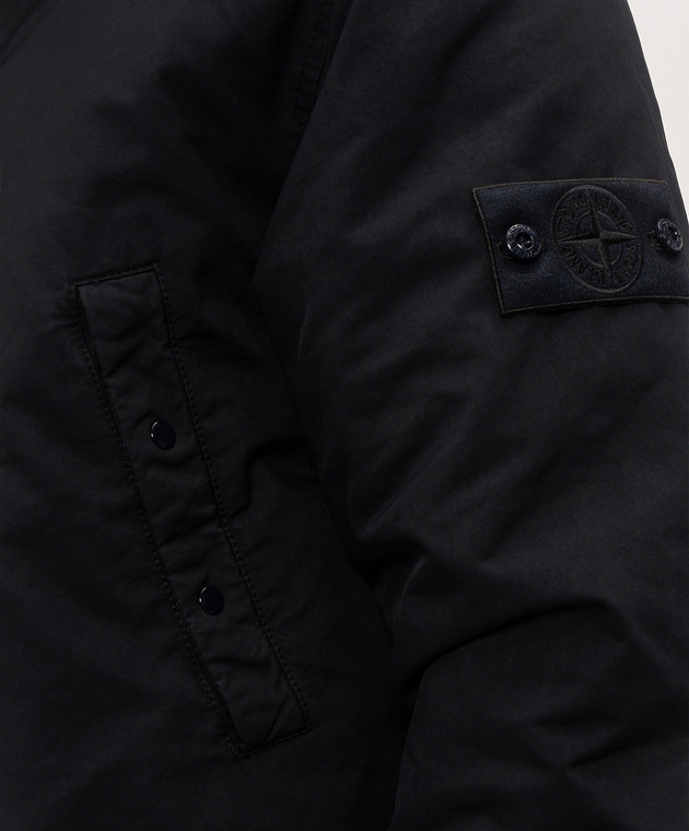 Stone Island Синя пухова парка з патчем логотипа L2S154100062S0F27 зображення 5