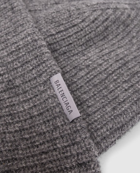 Balenciaga Серая шапка-бини из шерсти A001NH4G6B0