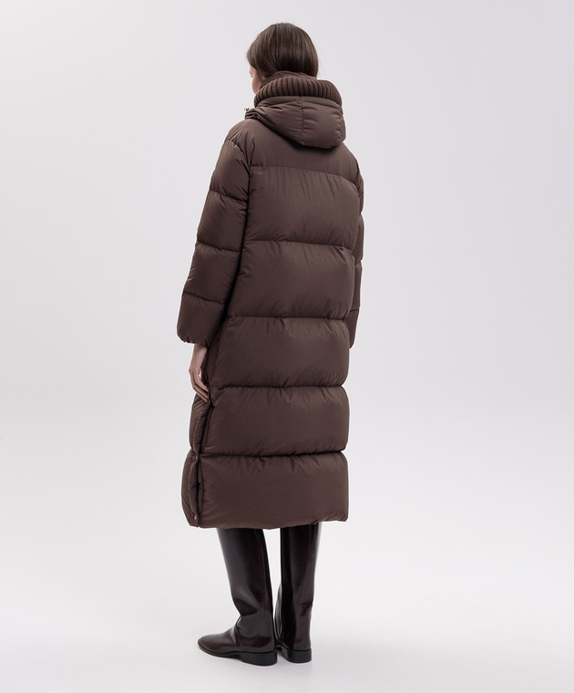 Moncler Коричневый пуховик L20931C00020597YW изображение 4
