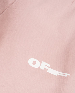 Off-White Детские розовые спортивные штаны с принтом логотипа 44GCH00AS26F002