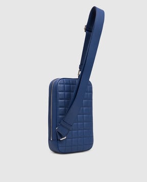 Stefano Ricci Синяя кожаная сумка-слинг с эмблемой ND200GPVD