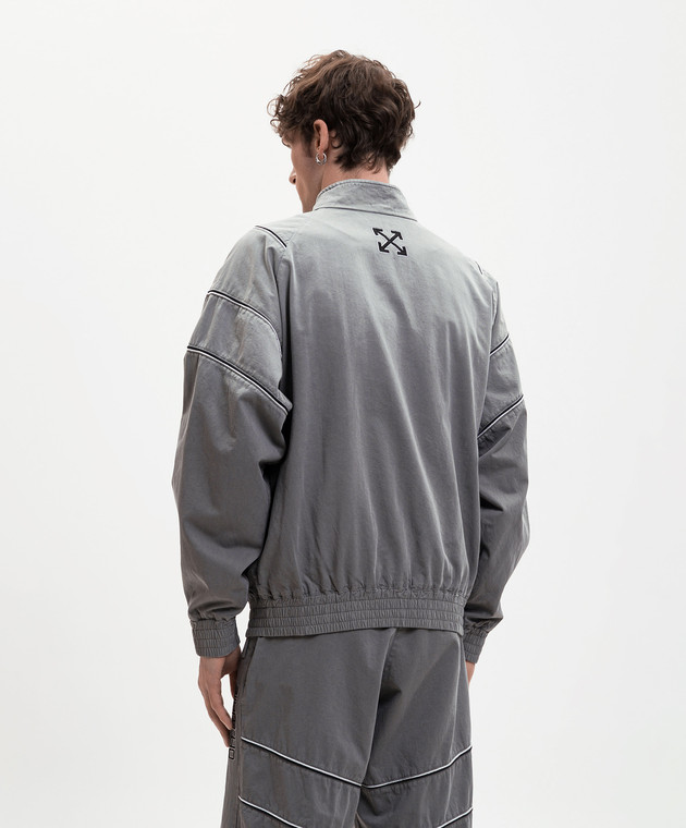 Off-White Серая спортивная куртка 44MBD05MS26F002 изображение 4