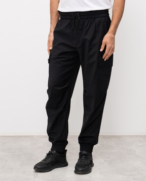 Dolce&Gabbana Чорні джогери-карго з вовною GP14PTGK306