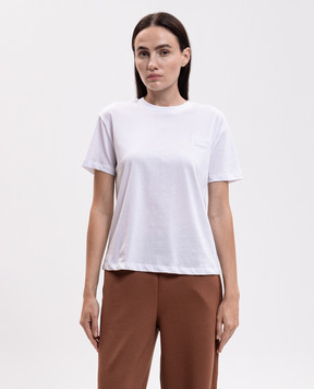 Twinset Белая футболка с нашивкой логотипа 262TT2552