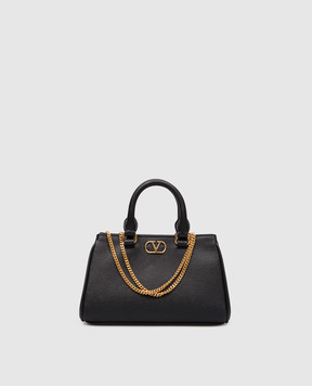 Valentino Чорна шкіряна сумка-міні VLogo 9W2P0BA9SNP