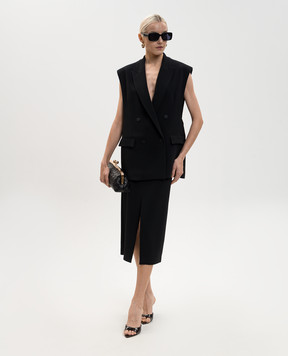 Dondup Черный двубортный жилет с монограммой DJ768IS0021DXXX