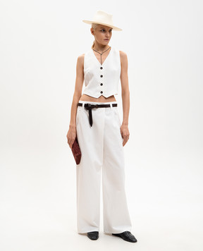 Brunello Cucinelli Білий жилет з льоном MH126HG706