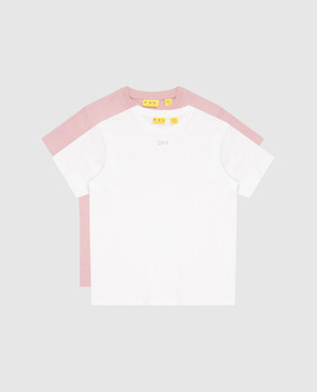 Off-White Набор детских футболок с логотипом и логотипом 44G2B001S26J001