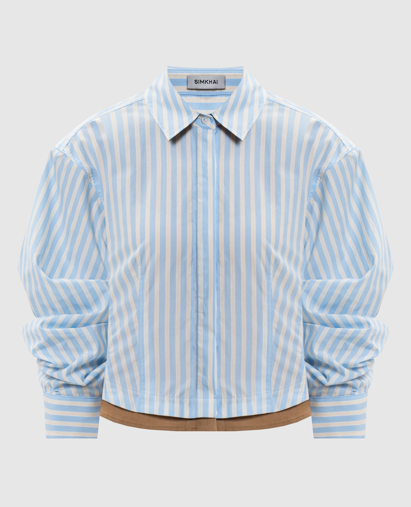 

Голубая рубашка в полоску, Голубой, Рубашки