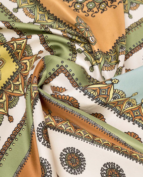 Alemais Зелена хустка Contina Tiles із шовку 6632A