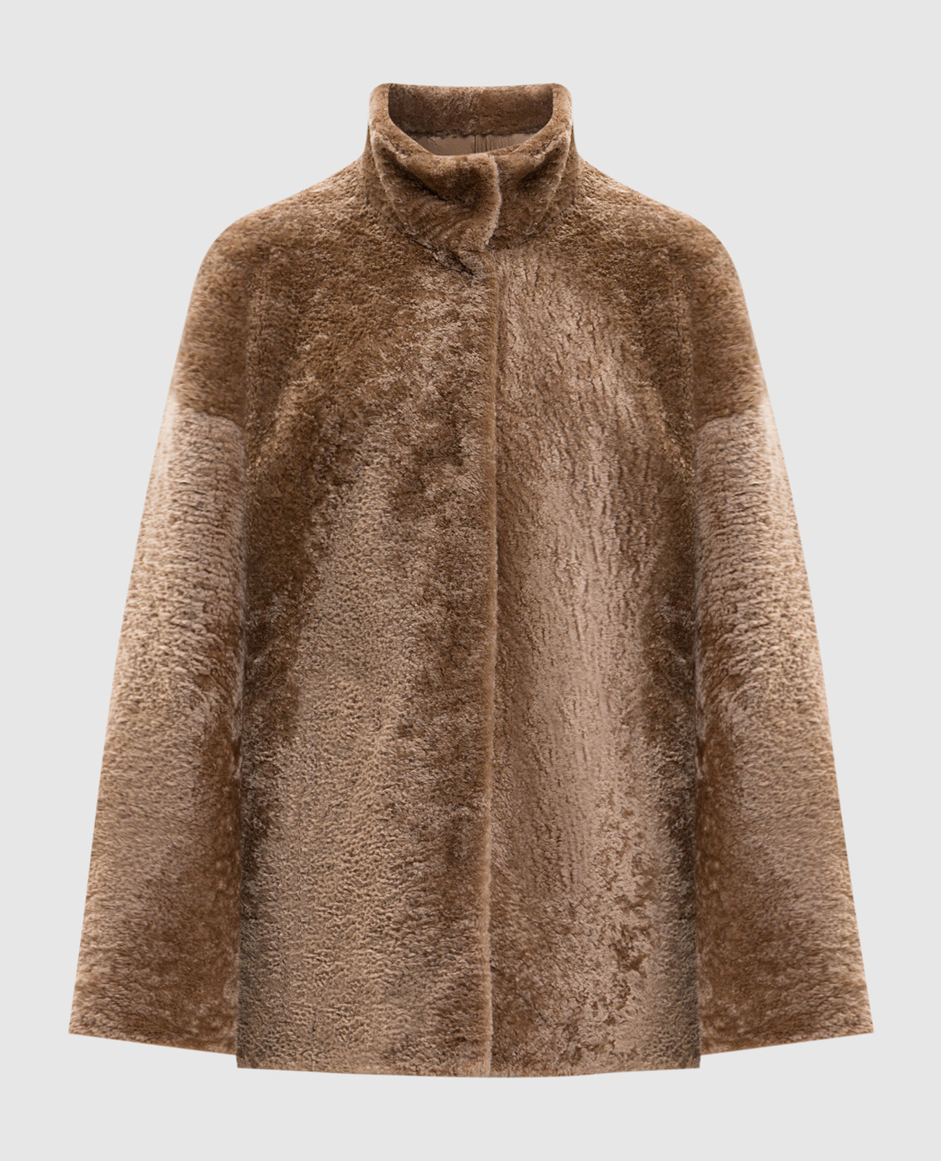 

Коричневая двусторонняя дубленка, Коричневый, Дубленки