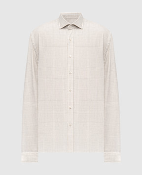 Cashmere&Whiskey Серая рубашка в клеточку 42252091315