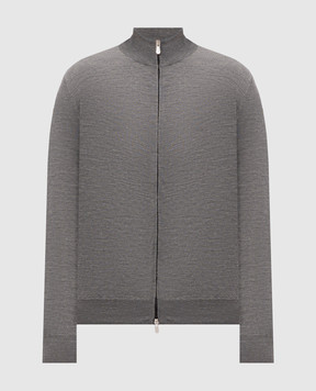Brunello Cucinelli Кардиган серого цвета из шерсти и кашемира M2400106