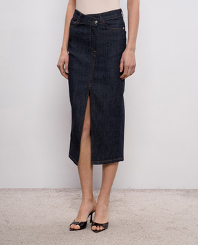 Twinset Синяя юбка джинсовая с патчем логотипа 261AP2364