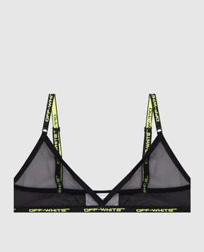 Off-White Чорний бралет в сіточку у візерунок OWUB005F25JER001