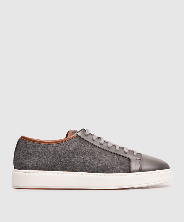 Santoni Сірі комбіновані кеди MBCD22241BARTLNL