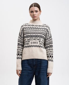 Max Mara Weekend Бежевий светр BRIOSO з вовною BRIOSO1234