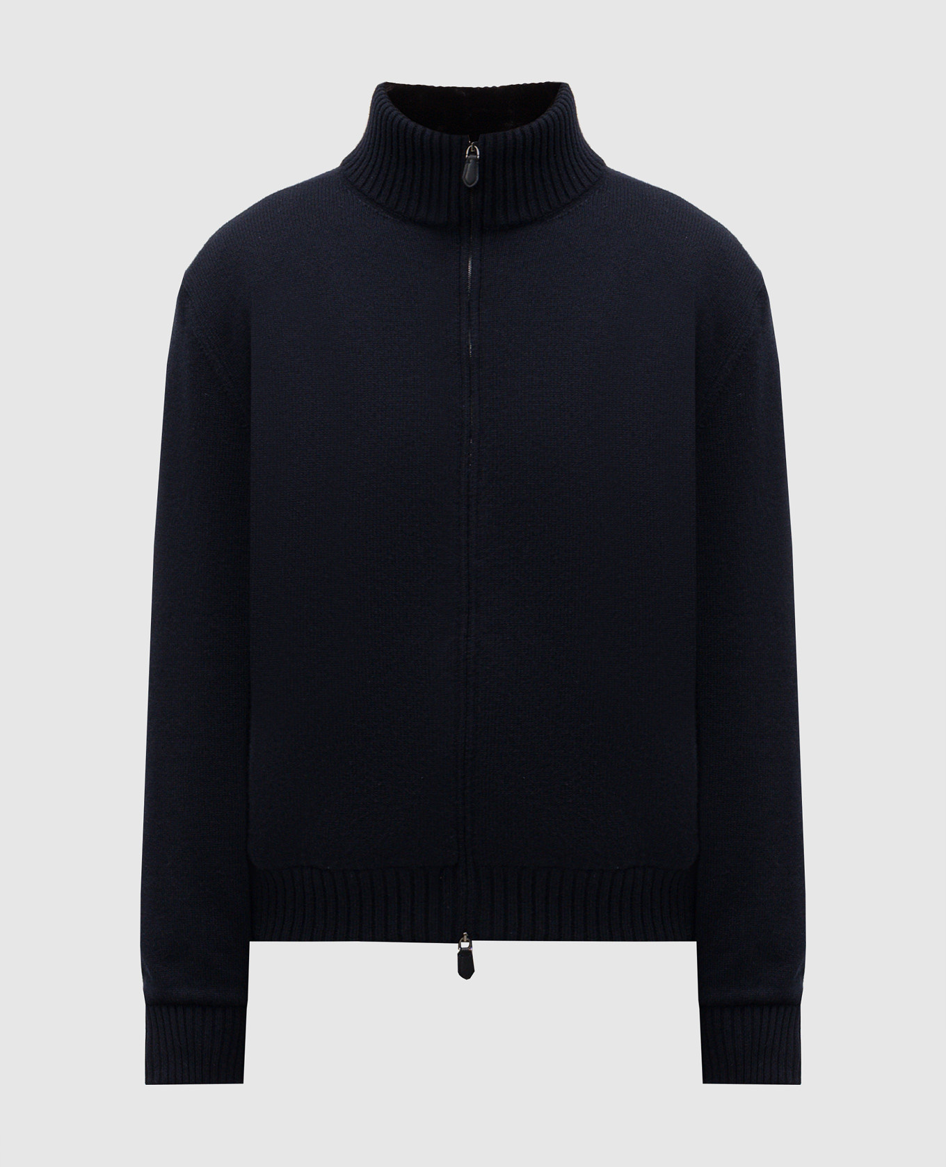 

Синяя куртка из кашемира на меху нутрии, Синий, Куртки