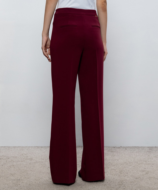 Twinset Бордовые брюки-клеш 262TT2421 изображение 4