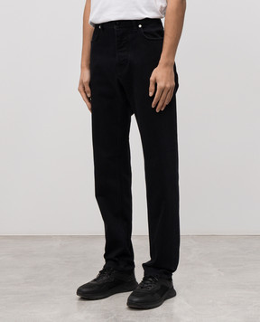 Stone Island Сині джинси слім з логотиопм K2S15J100007S0J11