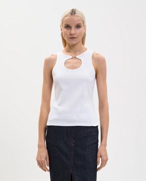 Twinset Біла майка в рубчик 261TT2280