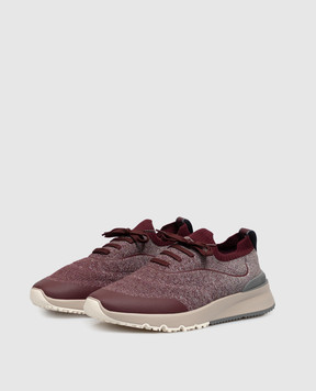 Brunello Cucinelli Бордовые кроссовки MZUEHRO342