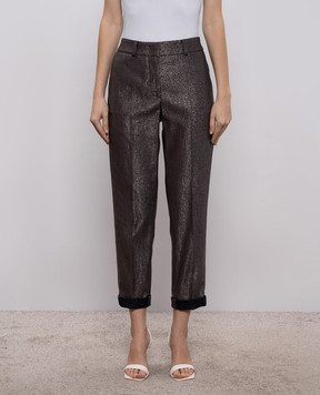 Peserico Сірі штани з люрексом A0468000591