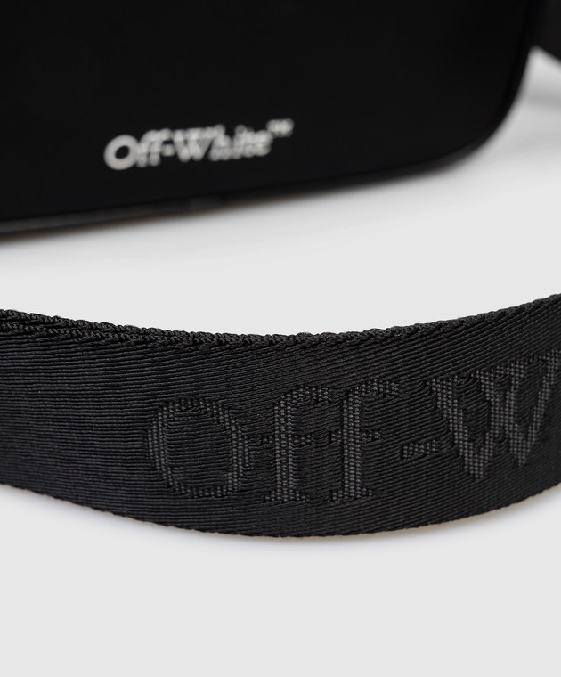 Off-White Чорна сумка з принтом логотипа OMNQ080C99FAB001 зображення 4
