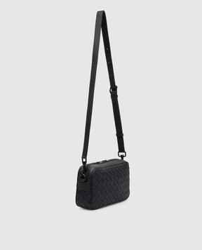 Bottega Veneta Чорна шкіряна сумка Intrecciato 755923V5WN4