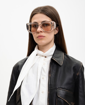 Saint Laurent Бежеві сонцезахисні окуляри 903 HOWL 862887Y9958