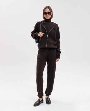 Allude Коричневый гольф из шерсти в рубчик 26564023