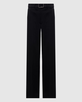 Max Mara Sportmax Черные брюки ABITURO с шерстью SPXABITURO