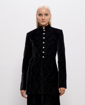 Ann Demeulemeester Чорний оксамитовий жакет Yana Marsina з шовком B0014267FA753