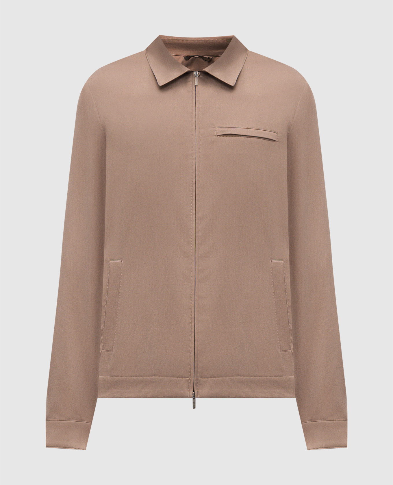 Коричневая куртка с логотипом